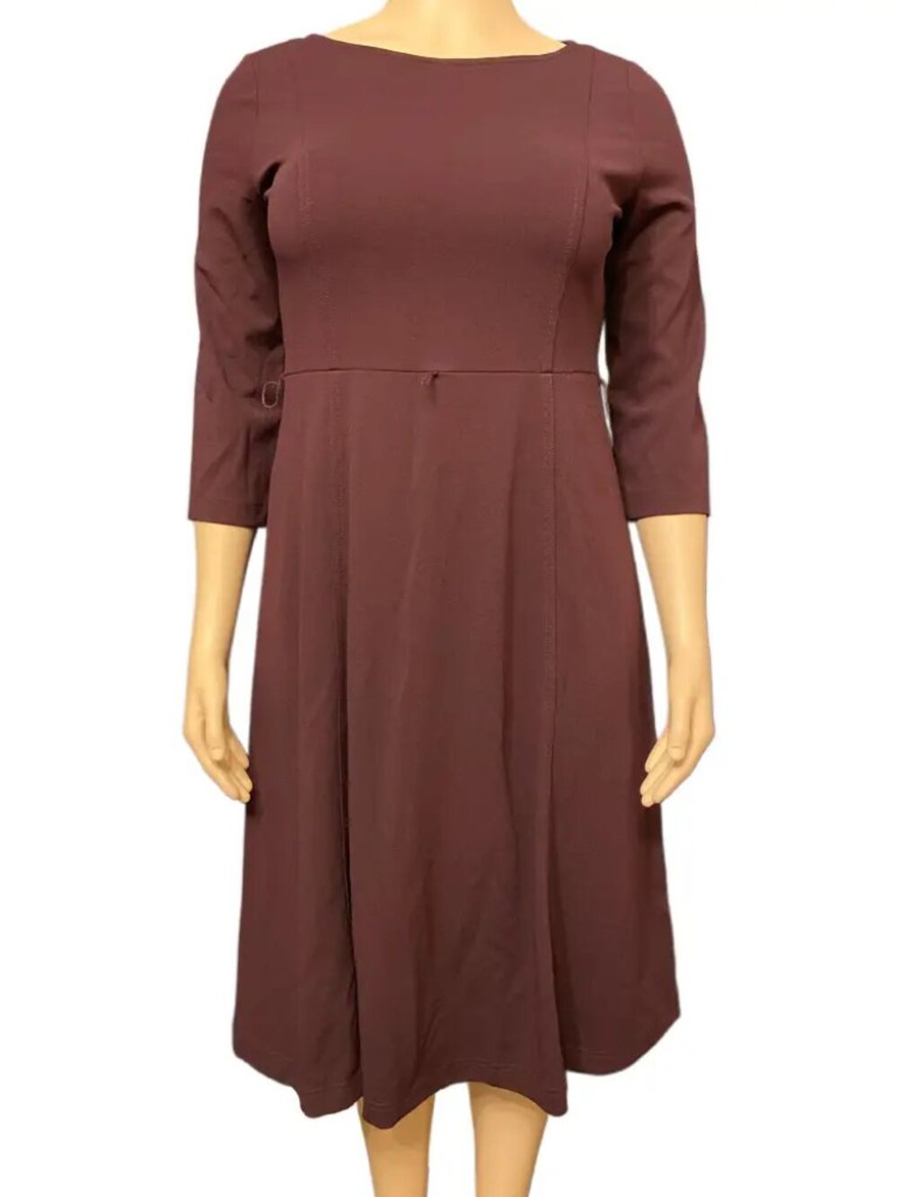 Calvin Klein Plum Three Quarter Sleeve Dress